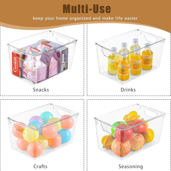 Ordelux 6 Pack Clear Storage Bins with Lids
