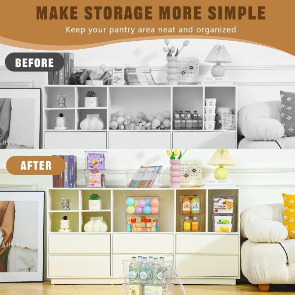Ordelux 6 Pack Clear Storage Bins with Lids