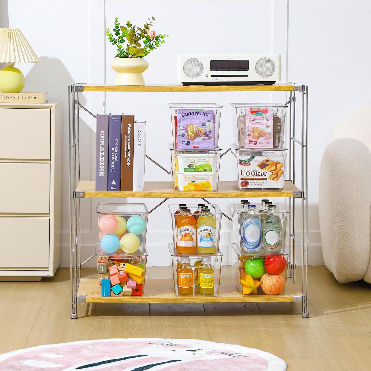 Ordelux 6 Pack Clear Storage Bins with Lids - Image 8