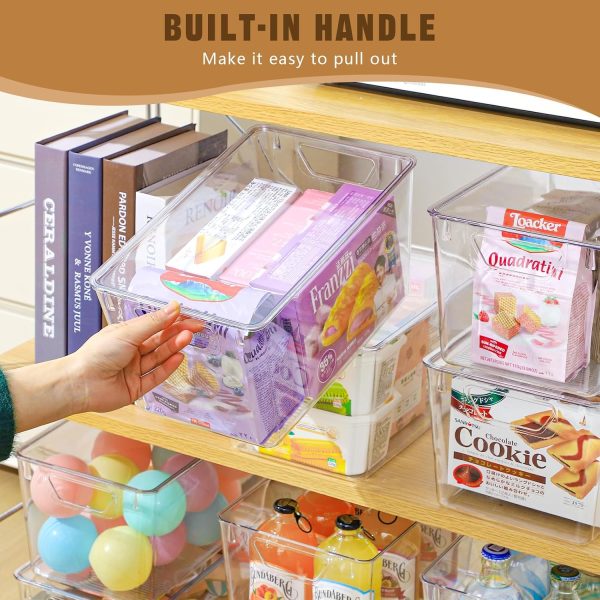 Ordelux 6 Pack Clear Storage Bins with Lids